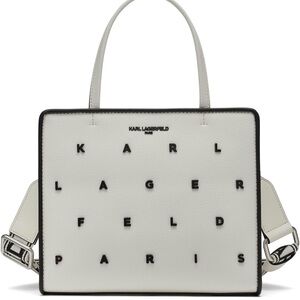 NWT KARL LAGERFELD womens Maybelle Satchel With Logo